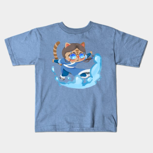 Katara Cat Kids T-Shirt by BBvineart